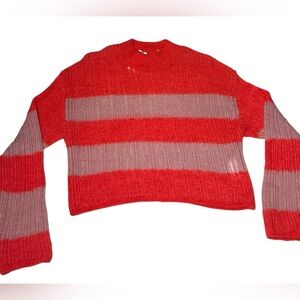 Anthropologie striped sheer sweater size M Nwt